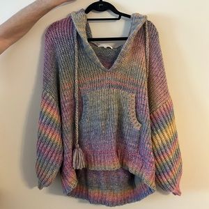 LoveShackFancy Rainbow Rio Pullover Hooded Sweater. Great condition!